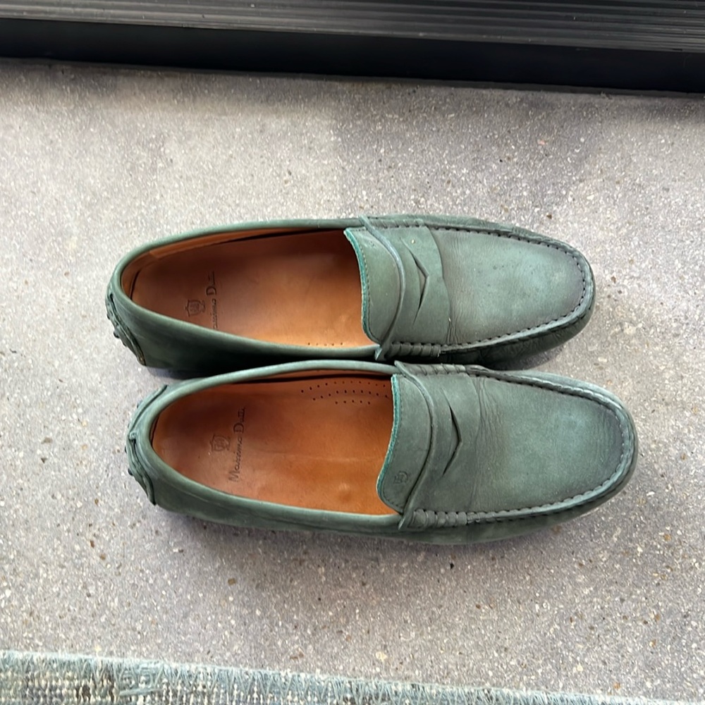 Green loafers